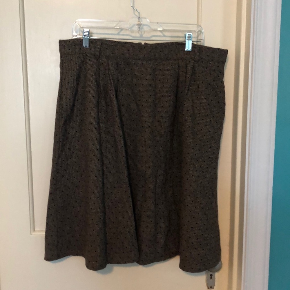 Brown polka dot ModCloth skirt